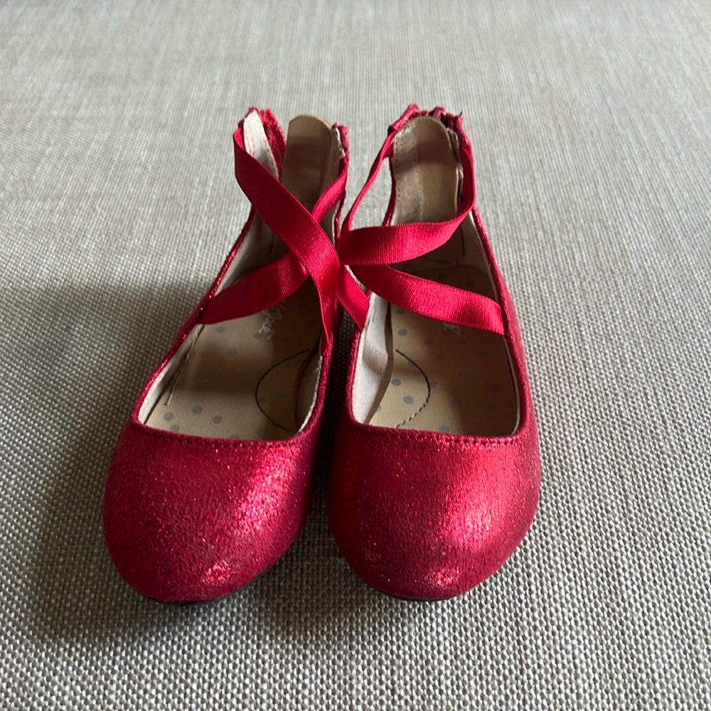 Red Metallic dress shoes 7